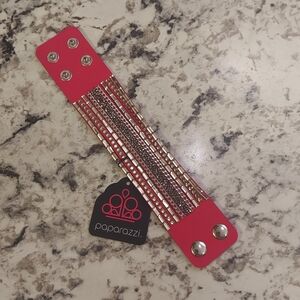 Paparazzi Pink and Silver Bracelet